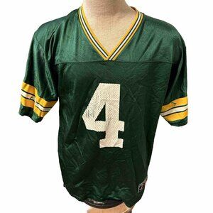 Green Bay Packers Brett Favre #4 Jersey Logo Athletic Men's Size M well-worn VTG
